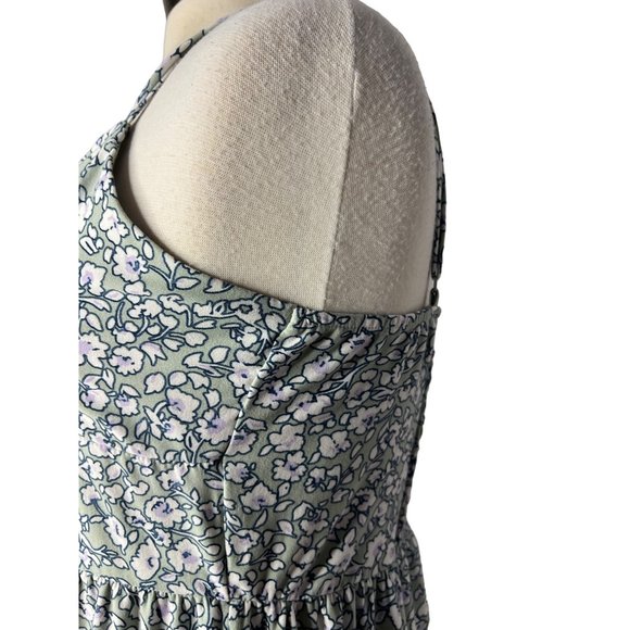 No Boundaries Summer Baby ddoll XXL Dress Green White Floral Mini Sleeveless - Picture 13 of 16